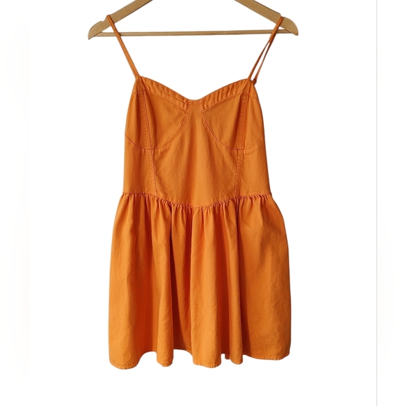 American Eagle Outfitters Dresses & Skirts - American Eagle Orange Mini Dress with Pockets Size Large